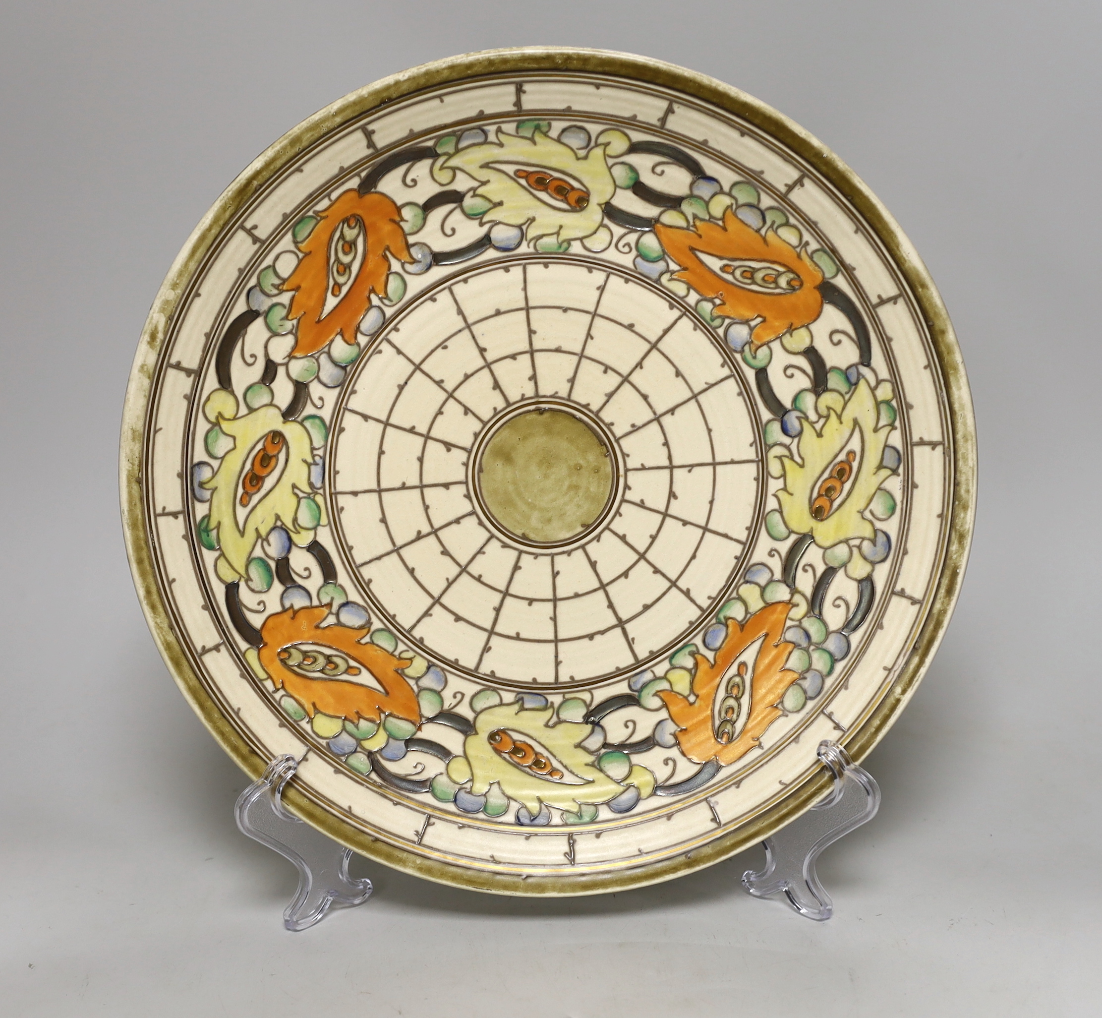 A Charlotte Rhead charger, 31.5cm diameter